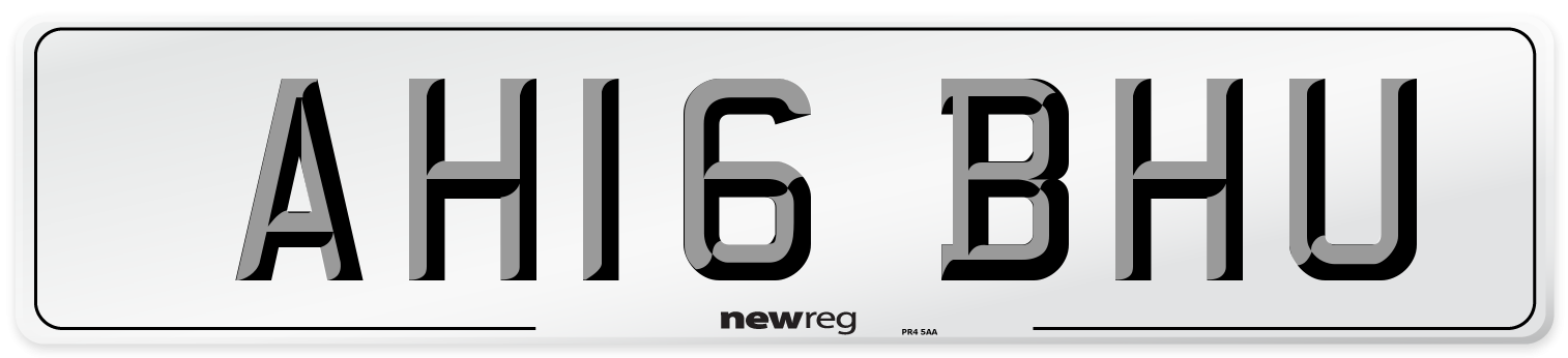 AH16 BHU Number Plate from New Reg